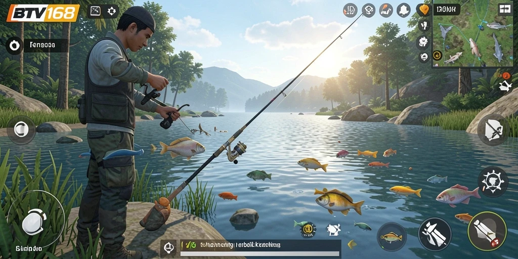 Tampilan gameplay BTV168 yang mengasyikkan saat memancing.