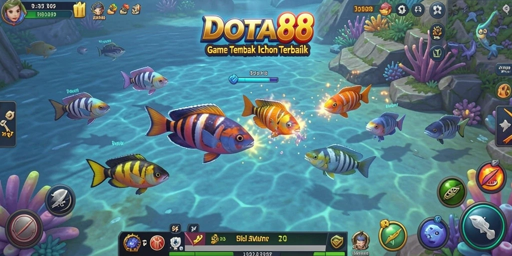 Tangkapan layar gameplay DOTA88 menampilkan aksi seru menembak ikan.