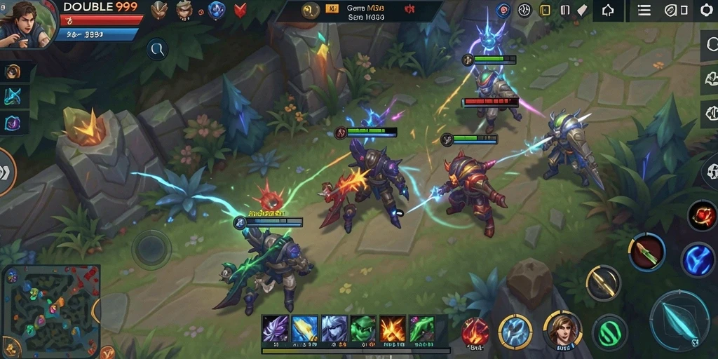 Gameplay menarik dan kompetitif di arena MOBA.