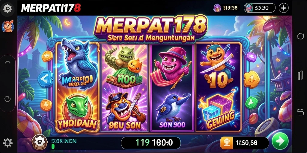Tampilan menarik dari gameplay slot MERPATI178 dengan berbagai fitur bonus.