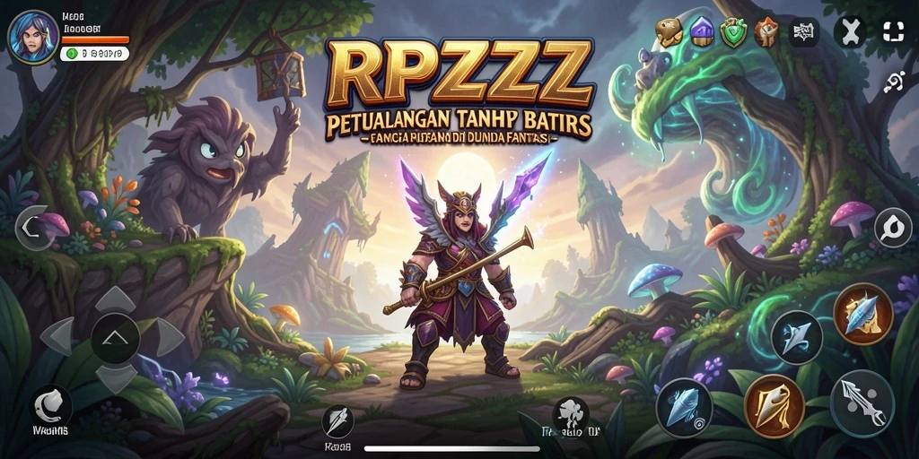 Screenshot utama RPZZZ menampilkan aksi petualangan yang seru.