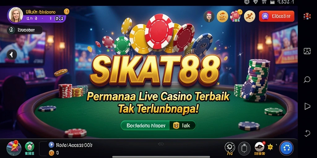 Tampilan gameplay Live Casino SIKAT88 yang mendebarkan dan interaktif.